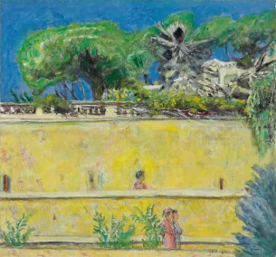 Tableau Terrasse dans le Midi mur jaune Pierre Bonnard