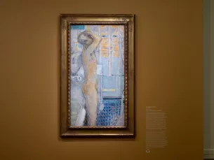 Photo in situ de l'oeuvre Nu gris de profil de Bonnard, représentant une femme nue de profil