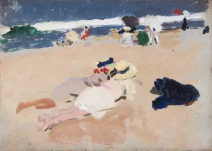 Tableau Elena et Susana à Biarritz Sorolla