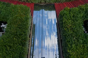 Vue jardin exposition Fluide - Etienne Rey