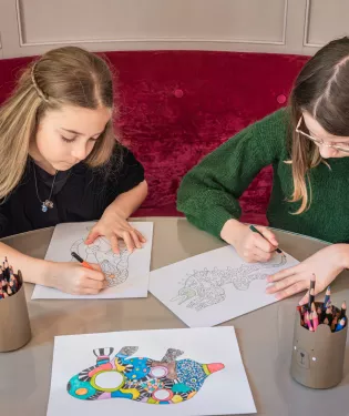 coloriage enfant exposition