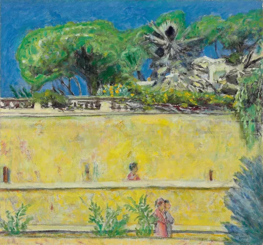 Tableau Terrasse dans le midi mur jaune Pierre Bonnard